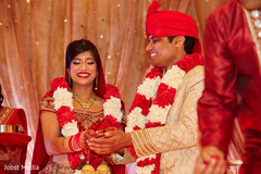 Indian Bride and Groom Wedding Day Portrait Indian Bride and Groom Wedding Day Portrait