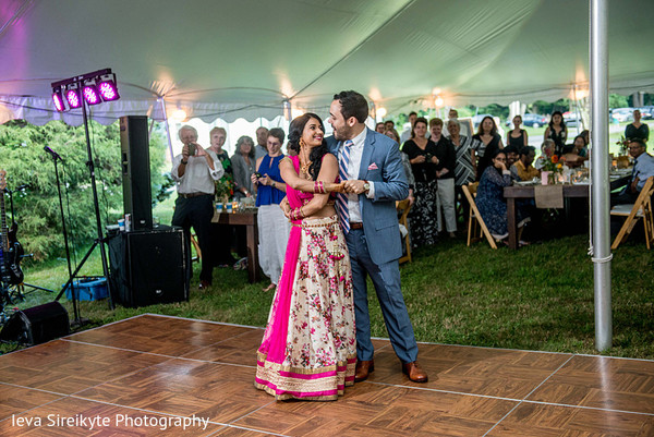 indian bride and groom,indian wedding day portrait,bride and groom outdoors,indian fusion wedding day portrait