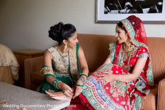 Indian bride getting help to get ready. Indian bride getting help to get ready.