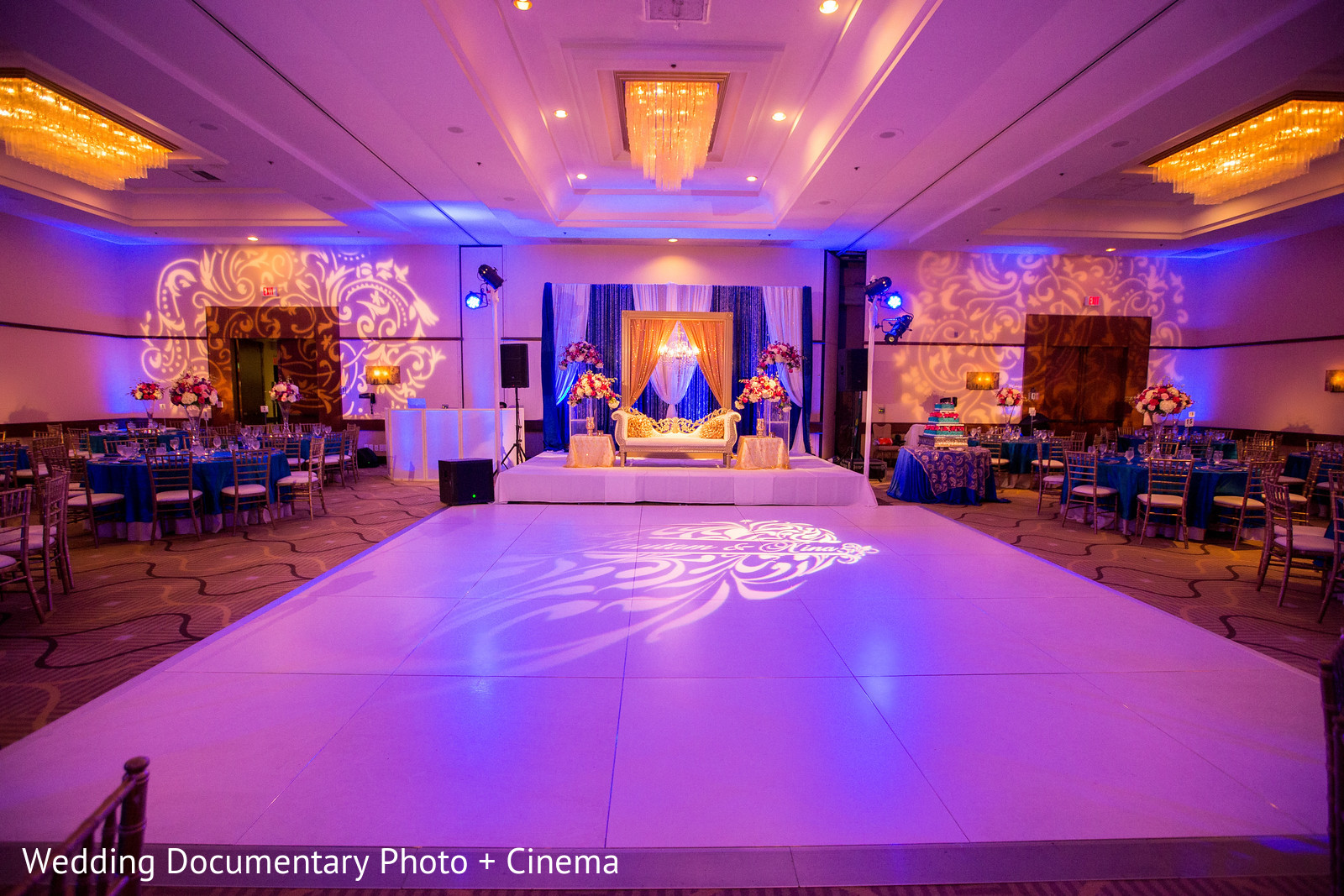 Indian wedding reception stage and dance floor. Photo 83383