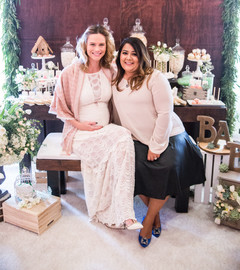 Lovely mom to be in candy station