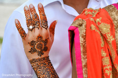 Lovely indian bride's mehndi and engagement ring. Lovely indian bride's mehndi and engagement ring.