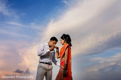 Beautiful white clouds and indian bride and groom. Beautiful white clouds and indian bride and groom.