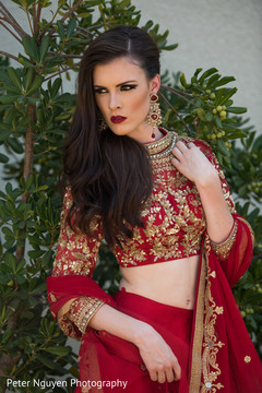 Red and Gold Wedding Lengha Red and Gold Wedding Lengha