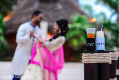 Indian Bride and Groom Portrait at Beachside Wedding Indian Bride and Groom Portrait at Beachside Wedding