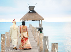Indian Bride and Groom Beachside Portrait Indian Bride and Groom Beachside Portrait