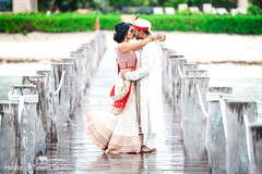 Indian Bride and Groom Beachside Portrait Indian Bride and Groom Beachside Portrait