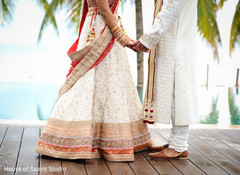 Indian Bride and Groom Beachside Portrait