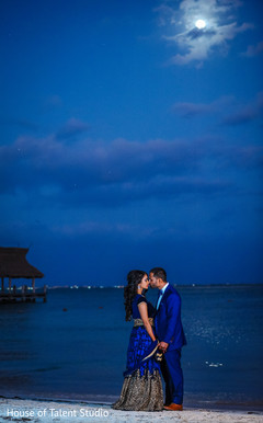 Indian Bride and Groom Reception Portrait
