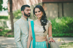 Indian bride and groom portrait. Indian bride and groom portrait.