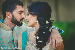 Romantic shot of indian bride and groom. Romantic shot of indian bride and groom.