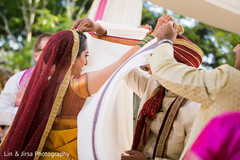 Bride and Groom Portrait at Hindu Wedding Ceremony Bride and Groom Portrait at Hindu Wedding Ceremony