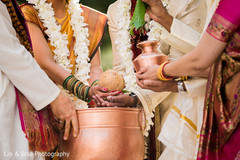 Indian Bride and Groom at Hindu Wedding Ceremony Indian Bride and Groom at Hindu Wedding Ceremony