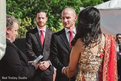 Indian Bride and Groom Fusion Wedding Portrait Indian Bride and Groom Fusion Wedding Portrait