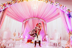 Indian Bride and Groom Wedding Day Portrait Indian Bride and Groom Wedding Day Portrait