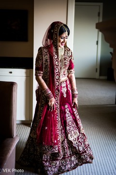 Indian bride glowing in her wedding attire. Indian bride glowing in her wedding attire.