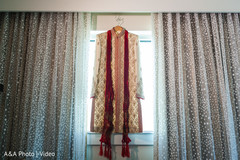 Golden Sherwani and red scarf Golden Sherwani and red scarf