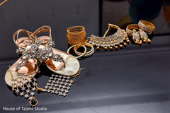 Lovely bridal jewelry and sandals