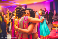 Sangeet night touching moment. indian pre-wedding celebrations,indian sangeet