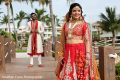 Indian Bride and Groom Wedding Day Portrait Indian Bride and Groom Wedding Day Portrait