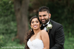 Indian Bride and Groom Wedding Day Portrait Indian Bride and Groom Wedding Day Portrait