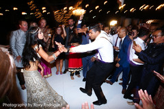 Bride and groom dancing at the reception Bride and groom dancing at the reception