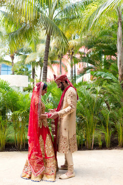 First look indian couple photography. First look indian couple photography.