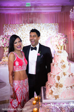 Indian Bride and Groom Reception Portrait Indian Bride and Groom Reception Portrait