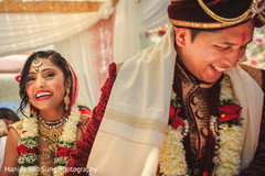 Indian Bride and Groom Wedding Day Portrait Indian Bride and Groom Wedding Day Portrait