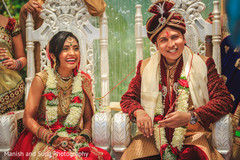 Indian Bride and Groom Wedding Day Portrait Indian Bride and Groom Wedding Day Portrait