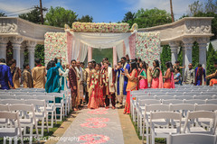 Indian Bride and Groom Wedding Ceremony Portrait Indian Bride and Groom Wedding Ceremony Portrait