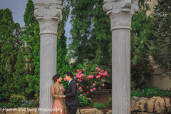 Indian Bride and Groom Wedding Reception Portrait Indian Bride and Groom Wedding Reception Portrait