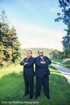 Double grooms reception portrait Double grooms reception portrait