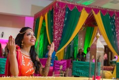 Bridal portrait at mehndi party Bridal portrait at mehndi party