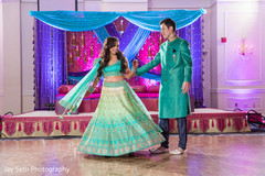 Beautiful indian bride and groom photoshoot during sangeet Beautiful indian bride and groom photoshoot during sangeet