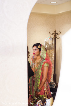 Don't miss this indian beauty getting ready for her wedding day. indian bride getting ready,indian bride makeup,indian bride