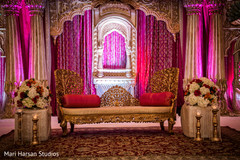 Gorgeous indian wedding reception stage