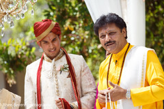 Indian groom and priest at the ceremony Indian groom and priest at the ceremony