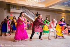 Traditional sangeet night celebration. Traditional sangeet night celebration.