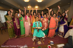 Family during garba garba,indian family,indian groom