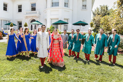 Bridesmaids in blue sari Bridesmaids in blue sari