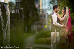 Indian Bride and Groom Wedding Day Portrait Indian Bride and Groom Wedding Day Portrait