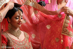 Red and gold ghunghat Red and gold ghunghat