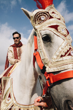Groom during baraat Groom during baraat