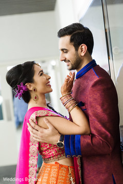 Marvelous shot of indian bride and groom. Marvelous shot of indian bride and groom.