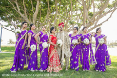 Purple and gold saris Purple and gold saris