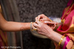 Final touch ups for this charming indian bride. Final touch ups for this charming indian bride.