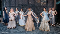 Indian bride and bridesmaids indian bridal fashions,indian bridal lengha,indian bridal jewelry,bridal tikka