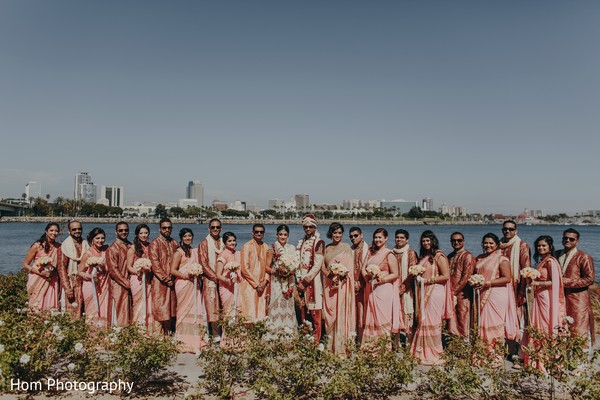 indian bride,indian groomsmen,indian bridesmaids