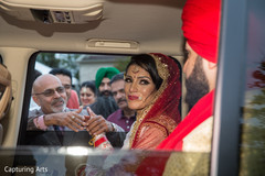 Indian bride saying goodbye. Indian bride saying goodbye.